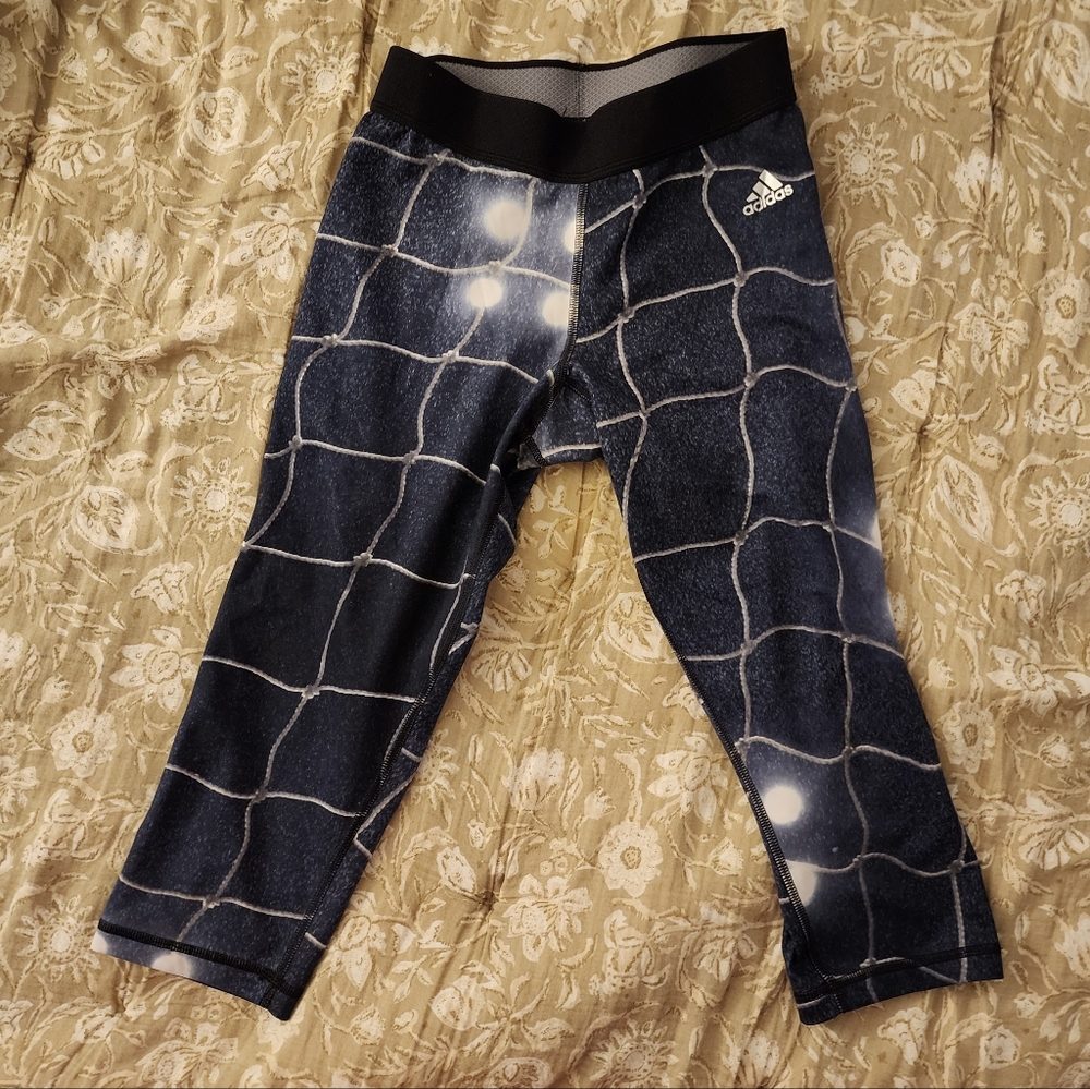 ​Adidas Techfit Compression Capris Small | Soccer Net Print Climalite Tights